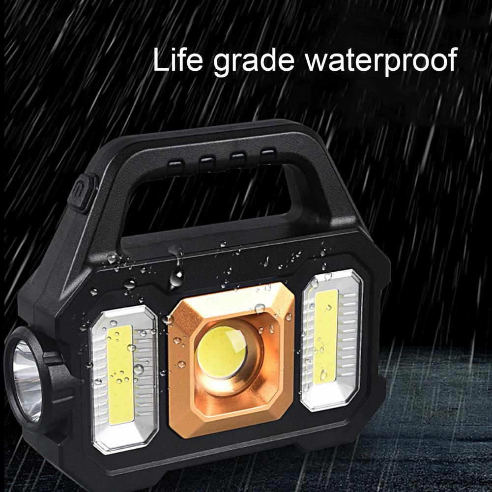 250LM Solar Power Camping Flashlight Waterproof 6 Gears Torch Light Lantern Side USB Hiking Super Bright LED/COB Outdoor Lamp