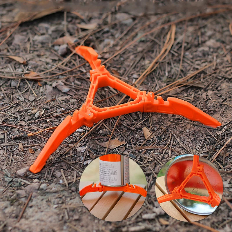 Portable Gas Canister Stand Universal Tripod Folding Frame Outdoor Camping Gas Tank Stove Base Holder Camping Supplies