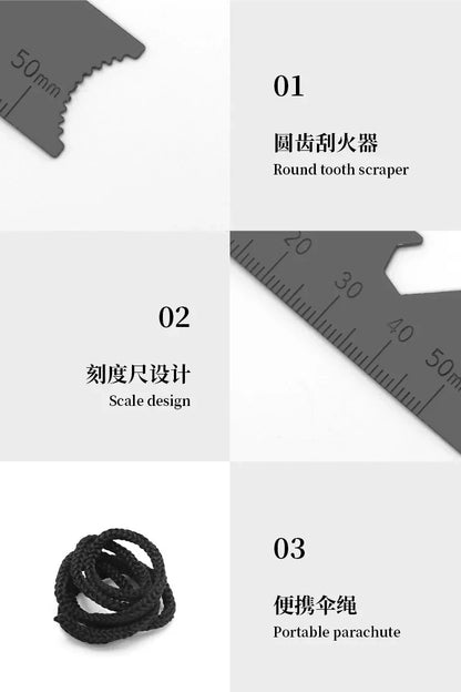 New Wilderness Survival Portable Flint Kit - Magnesium Fire Starter Stick with Wooden Handle for Camping Outdoor Equipment Tool