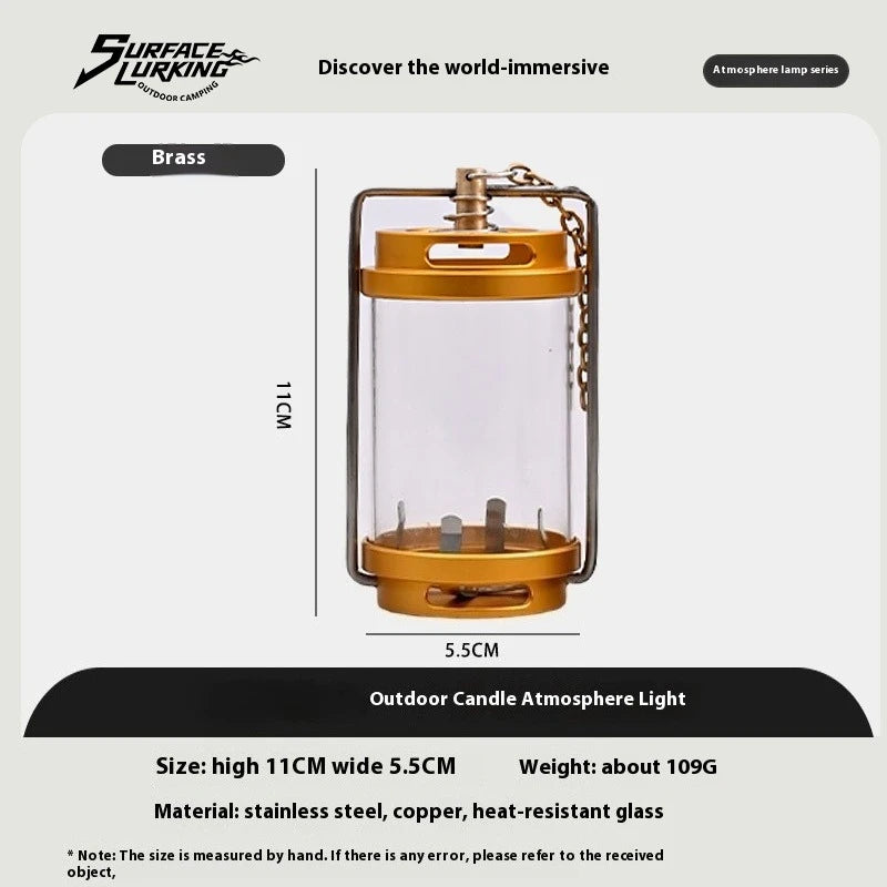 MOUNTAINHIKER GOPEAK Outdoor Candle Light Set Picnic Camping Retro Decorate Ambience Light Creative Desktop Bedside Candle Light