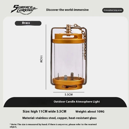 MOUNTAINHIKER GOPEAK Outdoor Candle Light Set Picnic Camping Retro Decorate Ambience Light Creative Desktop Bedside Candle Light