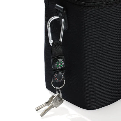 Compass Thermometer Carabiner Outdoor Hiking Tactical Survival Key Ring Belt Multifunction 3 In 1 Camping Climbing Keychain