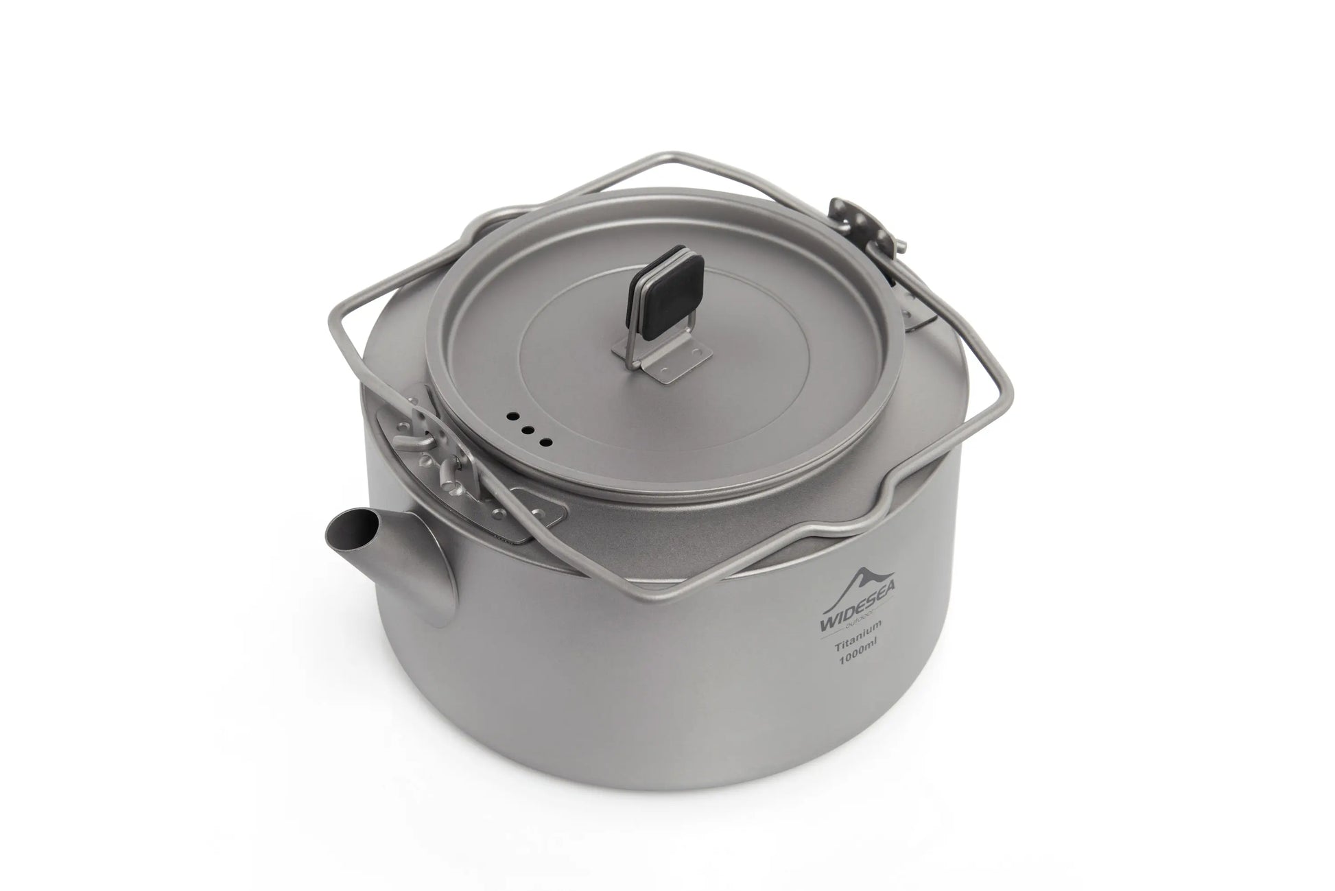 Ultralight Titanium Camping Kettle Outdoor Tea & Coffee Pot Grey-0