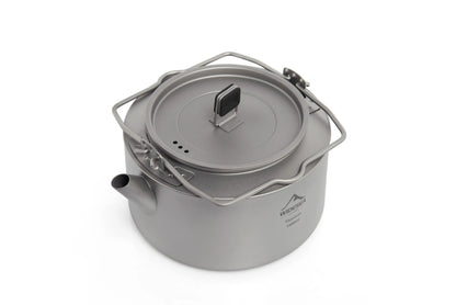 Ultralight Titanium Camping Kettle Outdoor Tea & Coffee Pot Grey-0