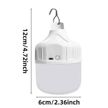 Portable LED Camping Light USB Rechargeable Multifunctional Outdoor Emergency Hanging Tent Lamp Hiking Picnics Night Lighting