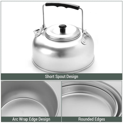 10pcs Camping Stove Kit Camping Pot Pan Stove Set Outdoor Frying Pan Kettle for Outdoor Camping Cooking Backpacking