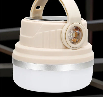 Outdoor Solar Camping Lamp USB Rechargeable Waterproof Lantern with Power Bank for Portable Emergency Tent Hunting Fishing Light