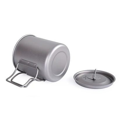 Boundless Voyage Camping Titanium Cup Mug Outdoor Tourist Picnic Cooking Hanging Pot Tableware Hiking Kitchen Equipment Cookware