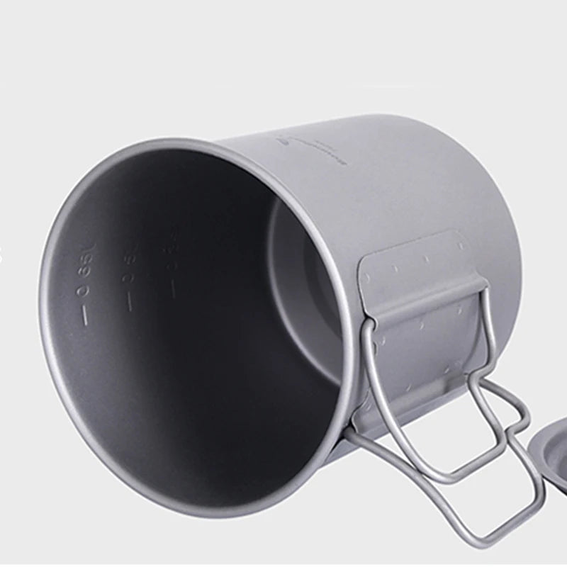 Boundless Voyage Camping Titanium Cup Mug Outdoor Tourist Picnic Cooking Hanging Pot Tableware Hiking Kitchen Equipment Cookware