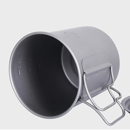 Boundless Voyage Camping Titanium Cup Mug Outdoor Tourist Picnic Cooking Hanging Pot Tableware Hiking Kitchen Equipment Cookware