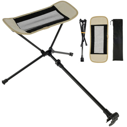 WESTTUNE Universal Camping Chair Foot Rest Folding Attachable Footrest Lightweight Footstool for Outdoor Fishing Beach Hiking