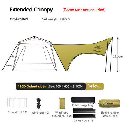 BISINNA 6-8 Persons One-touch Dome Tent Vinyl Coated Canopy Waterpoof Sunshade Shelter for Family Camping Travel Outdoors