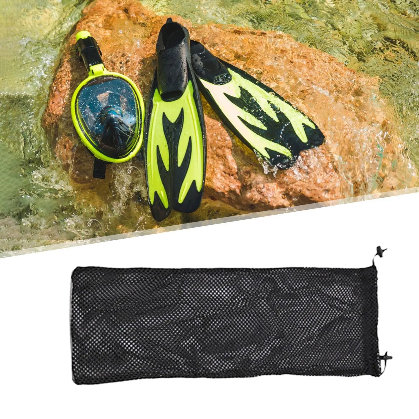 Scuba Diving Fins Bag Storage Mesh Gear Carry Bag Swimming Flippers Carrier for Water Sports Surfing Swimming Gear Travel Beach