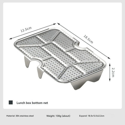CAMPINGMOON Outdoor Camping Aluminum Lunch Box Bottom Net Picnic Thickened Stainless Steel Steaming Net With High Steaming Sheet