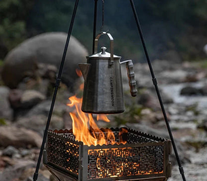 Camping Tea Kettle 1.86L with Titanium Plating Silver-3