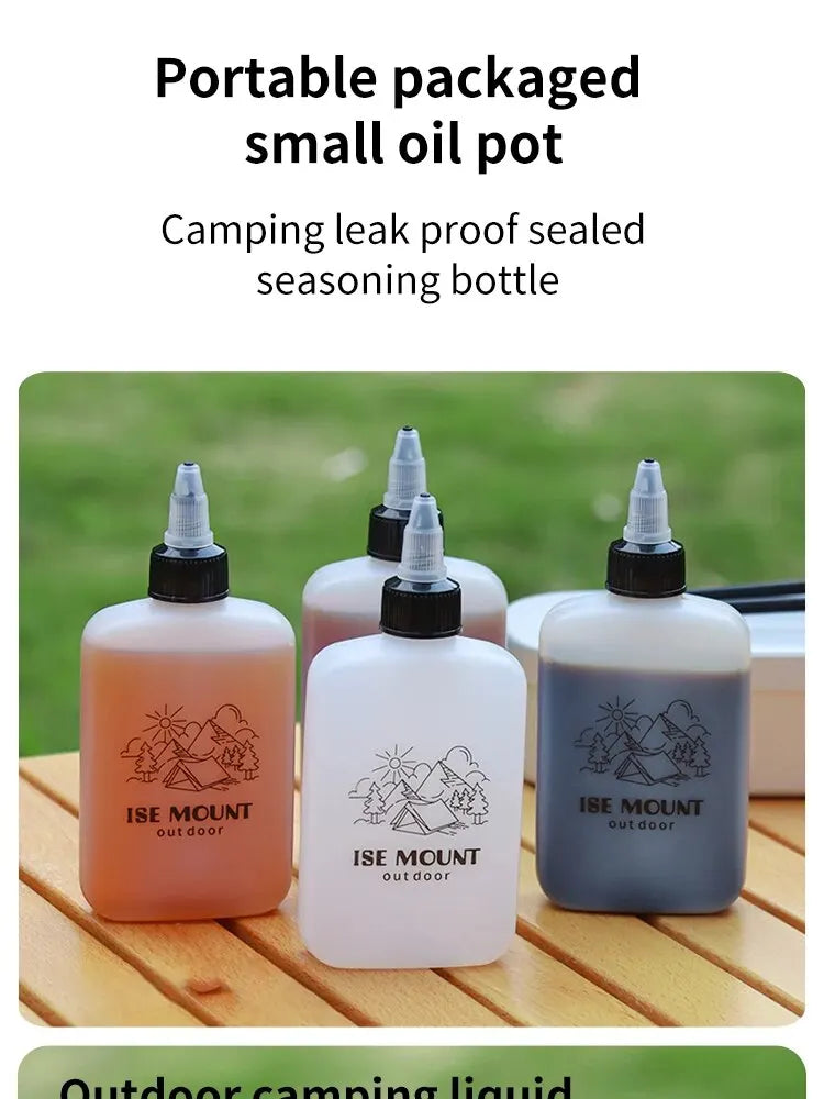 Outdoor Oil Bottle Portable Packaging Small Oil Pot Vinegar Bottle Soy Sauce Bottle Camping Leak-proof Sealed Seasoning Bottle