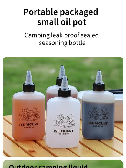 Outdoor Oil Bottle Portable Packaging Small Oil Pot Vinegar Bottle Soy Sauce Bottle Camping Leak-proof Sealed Seasoning Bottle