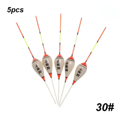 5pcs Fishing Floats Balsa Wood Flotteur Portable Durable Peche Shallow Floating Exquisite Models Accessories