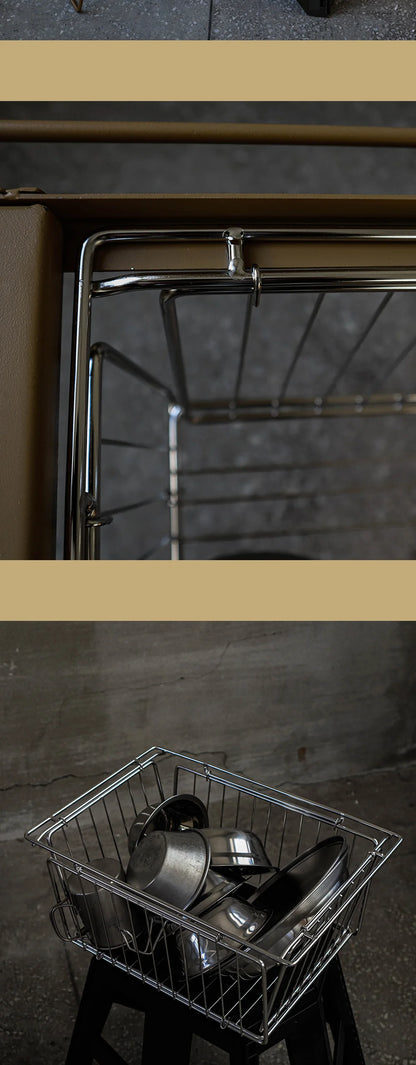 ARBOR FOLDING STAINLESS BASKET WILD CAMPING OUTDOOR