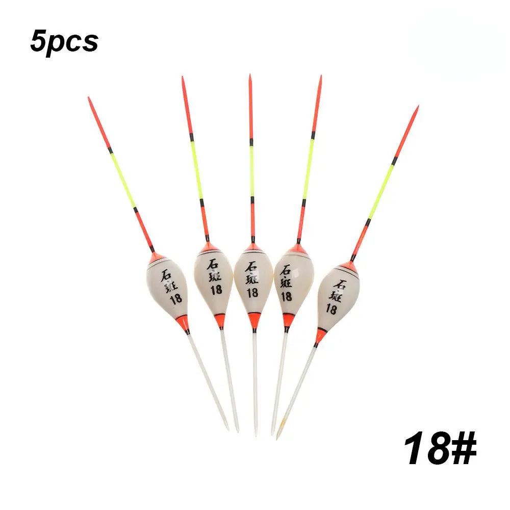 5pcs Fishing Floats Balsa Wood Flotteur Portable Durable Peche Shallow Floating Exquisite Models Accessories