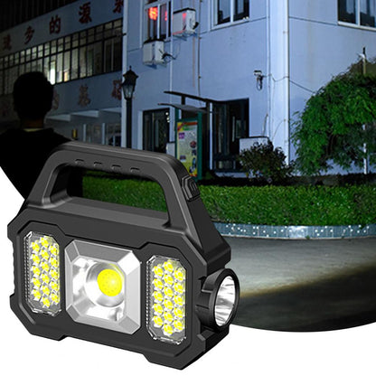250LM Solar Power Camping Flashlight Waterproof 6 Gears Torch Light Lantern Side USB Hiking Super Bright LED/COB Outdoor Lamp