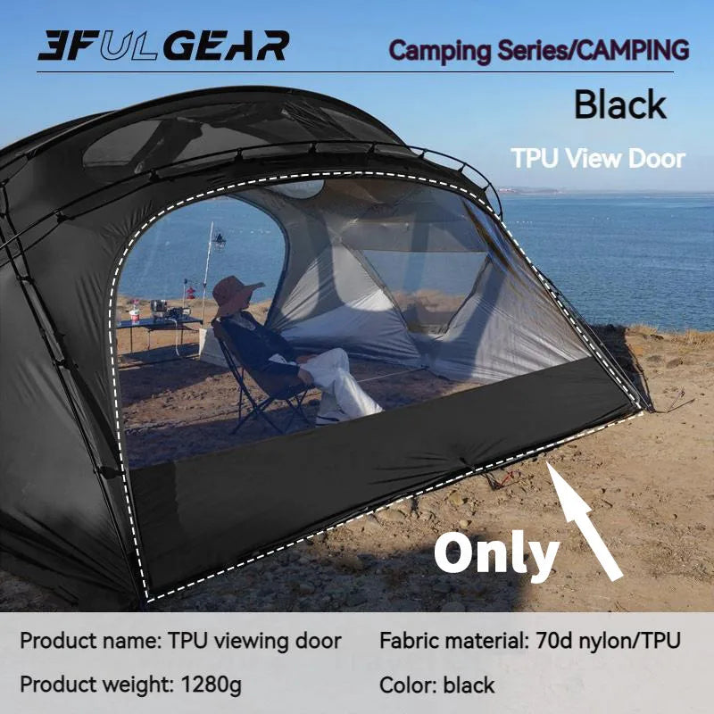 3FUL GEAR 2.0 Beetle 16 Dome Tent 70D Nylon Spherical Tent Breathable Large Space Tunnel Tent With Chimney Mouth Camping Hiking