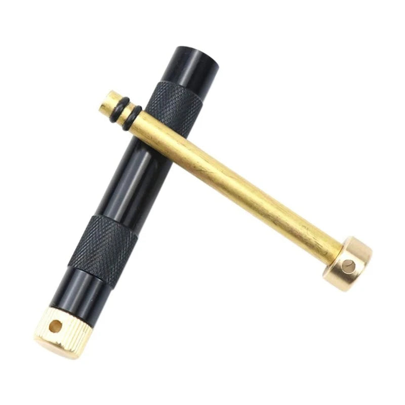 Flame Machine, Fire Piston Kit with Emergency Tools, Brass Piston, Fire Drive Tube, Air Compression Torch for Outdoor 24BD