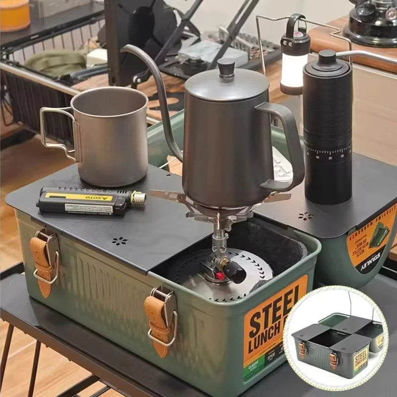 Folding Table Top Aluminum Alloy Table Board Plate Mini Shelf Table Board Felt Lining For Stanley Lunch Box 9.4L Camping Gear