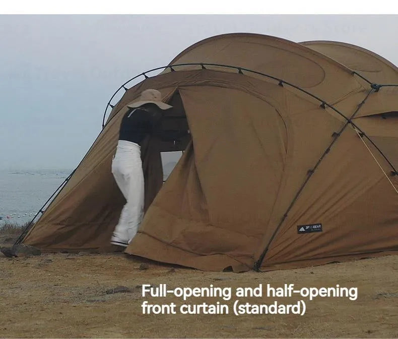 3FUL GEAR 2.0 Beetle 16 Dome Tent 70D Nylon Spherical Tent Breathable Large Space Tunnel Tent With Chimney Mouth Camping Hiking