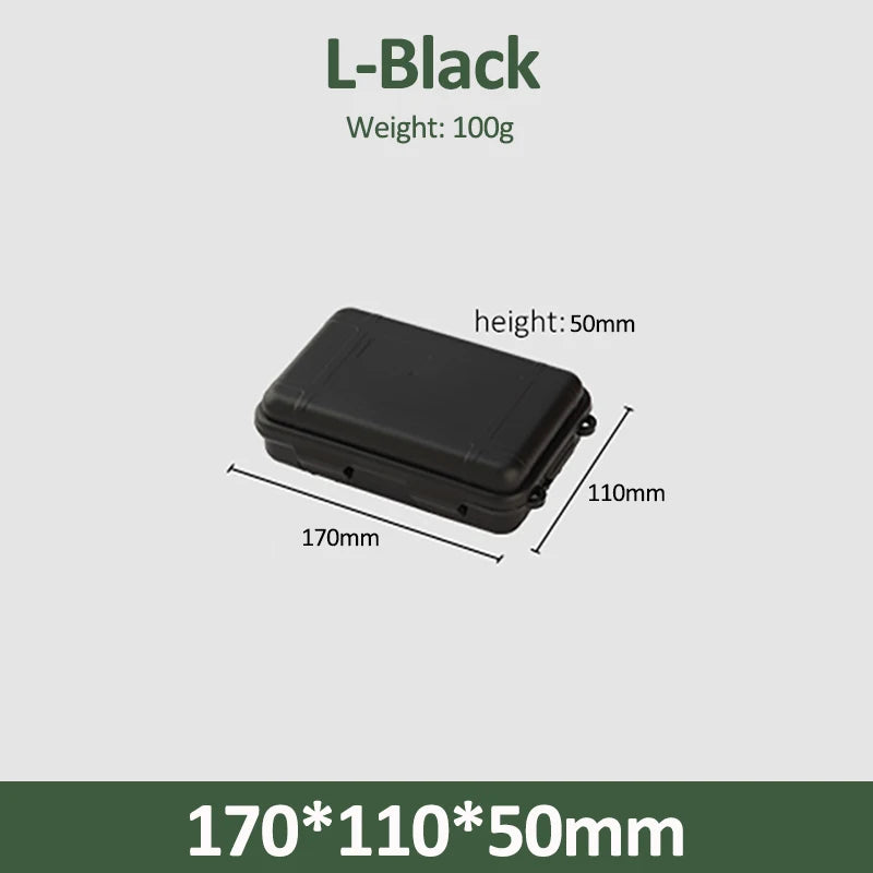 S/L/XL Size Outdoor Plastic Waterproof Sealed Survival Box Container Camping Outdoor Travel Storage Box Fishing Tackle Bag