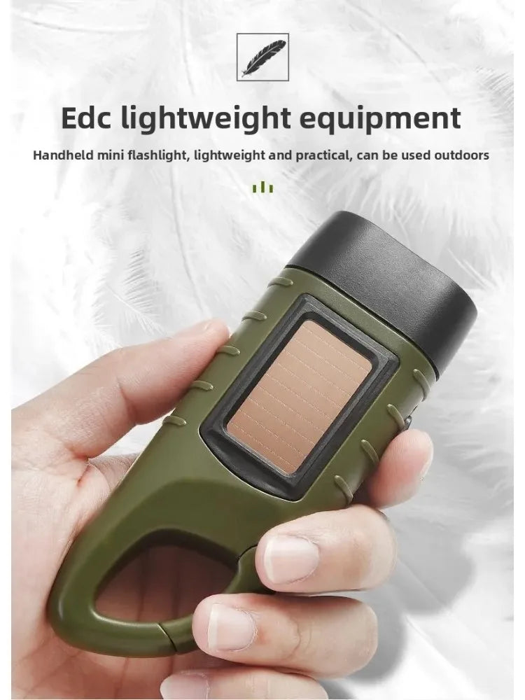 Solar Powered LED Flashlights USB Charging Flashlight Survival Gear for Outdoor Camping Hiking Emergency Torch Light