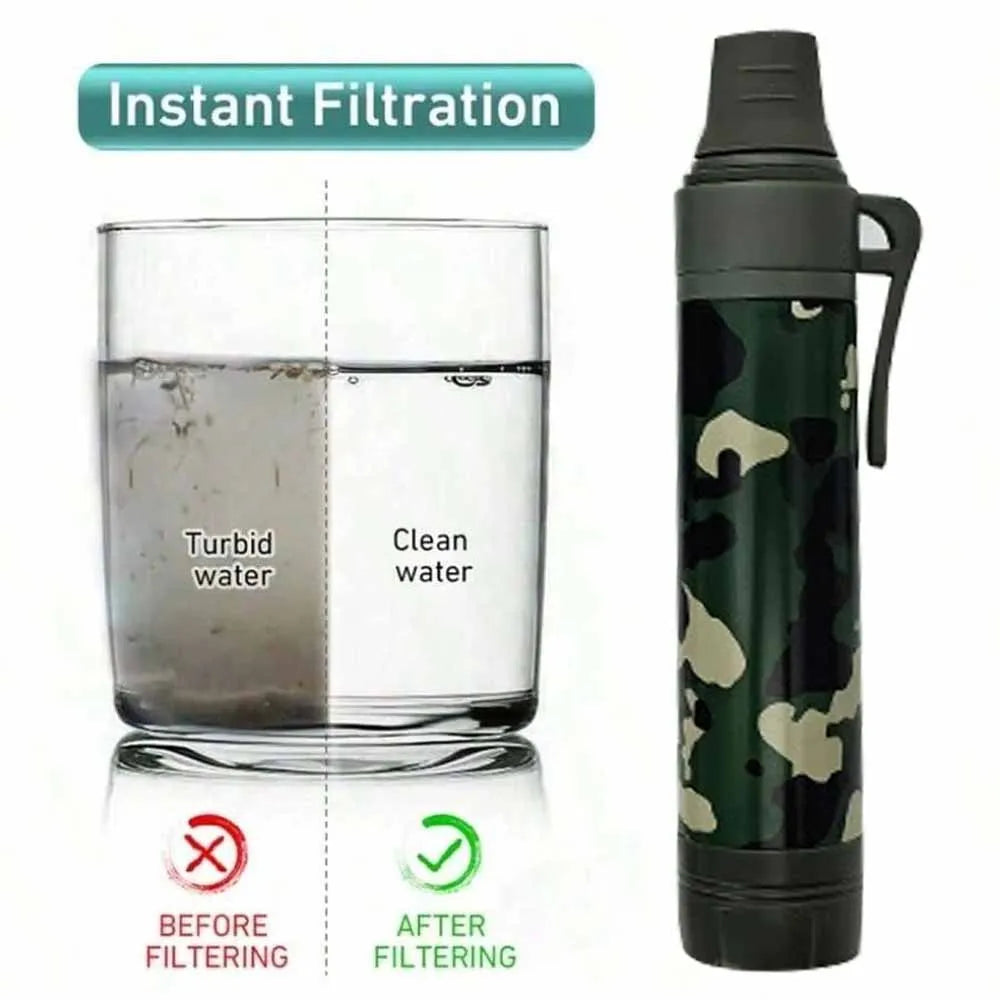 Outdoor camping emergency water filter, outdoor life emergency filtration, direct drinking, individual water purifier, steriliza