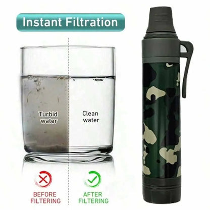 Outdoor camping emergency water filter, outdoor life emergency filtration, direct drinking, individual water purifier, steriliza