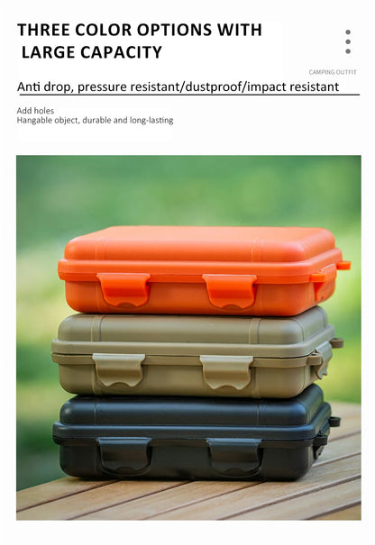 S/L/XL Size Outdoor Plastic Waterproof Sealed Survival Box Container Camping Outdoor Travel Storage Box Fishing Tackle Bag