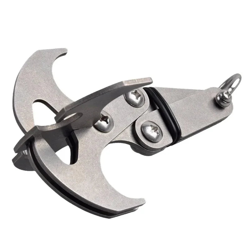 Folding Gravity Grab Hook Outdoor Rock Climbing Rescue Claw Survival Mountaineering Hook Tool Multifunctional Stainless Steel