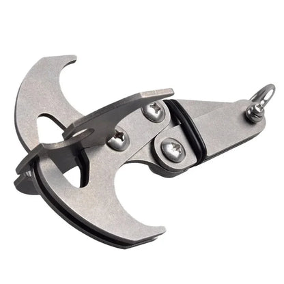 Folding Gravity Grab Hook Outdoor Rock Climbing Rescue Claw Survival Mountaineering Hook Tool Multifunctional Stainless Steel