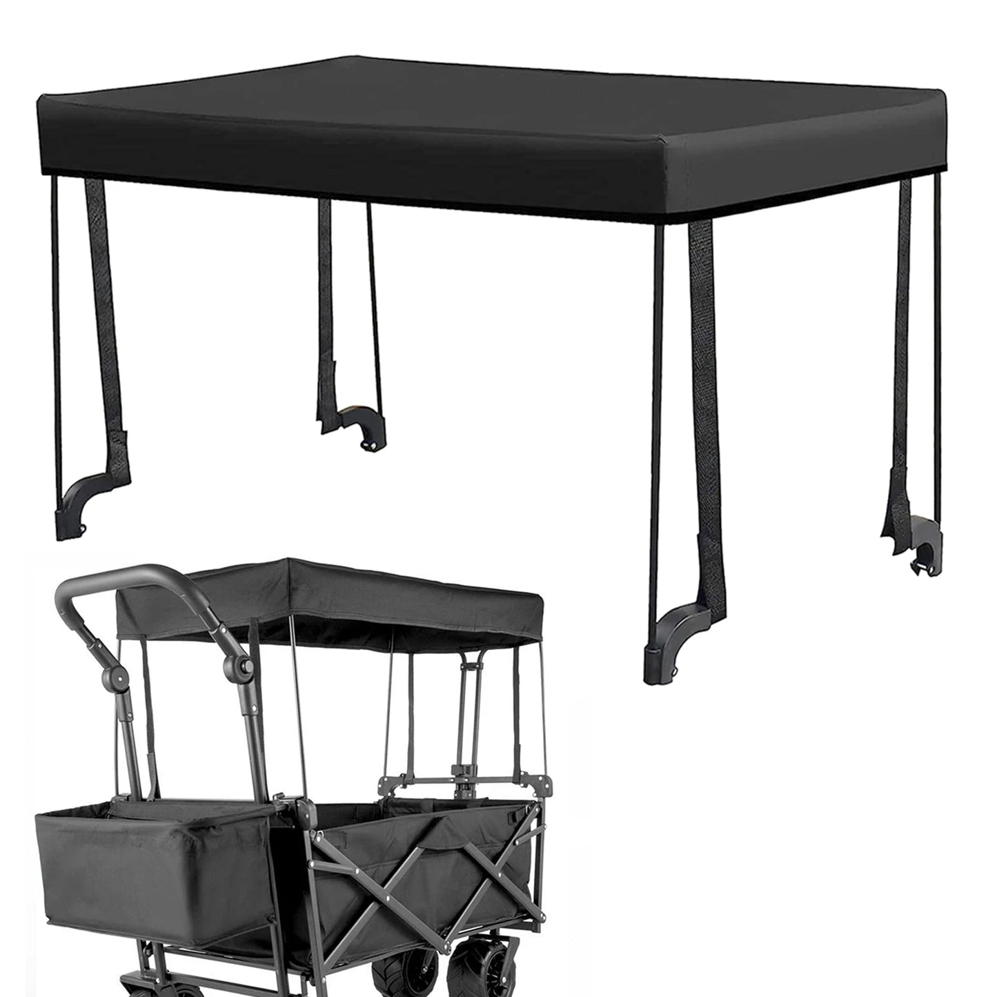 Hot Sales Awning Canopy Waterproof For Wagon Attachment Sun  Oxford Cloth Shade Cover For Trolley Outdoor Camping Cart