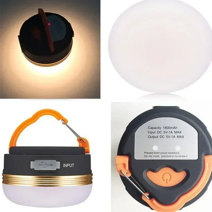10W 1800MAH COB+LED Camping Lantern USB Rechargeable High Power Portable Tents Lamp Outdoor Hiking Night Fishing Hanging Lamp