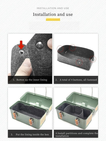 Folding Table Top Aluminum Alloy Table Board Plate Mini Shelf Table Board Felt Lining For Stanley Lunch Box 9.4L Camping Gear