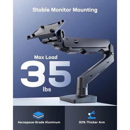 Heavy Duty Monitor Arm for 49 inches Screens up to 35 lbs, Aluminum Ultrawide Screen Arm for Samsung Odyssey G9 and More