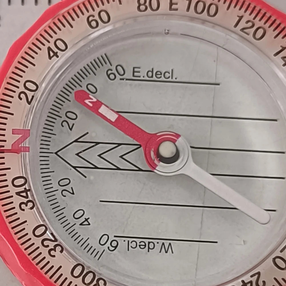 Luminous Compass High Accuracy Waterproof Adventure Warehouse Compass Multifunctional Outdoor with Magnifier for Hiking Survival