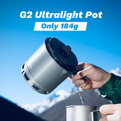 Fire-Maple G2 Petrel Ultralight Pot Lightweight Outdoor High Efficiency Heat Exchanger Pot for Hiking Travel Camping 750ML