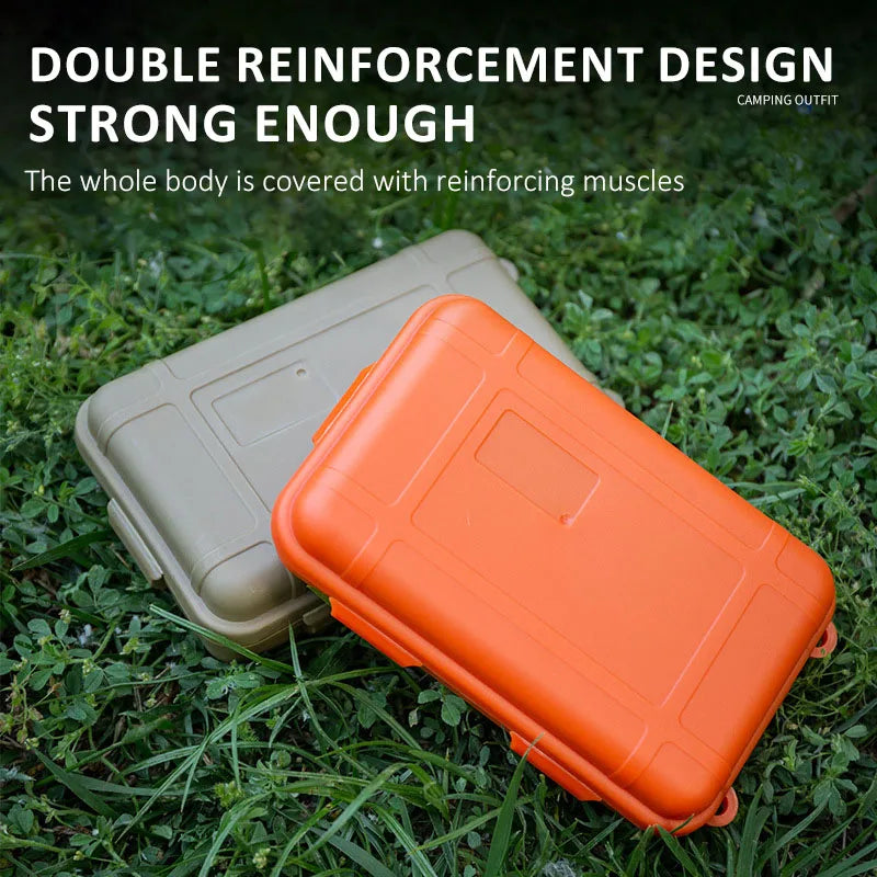 S/L/XL Size Outdoor Plastic Waterproof Sealed Survival Box Container Camping Outdoor Travel Storage Box Fishing Tackle Bag