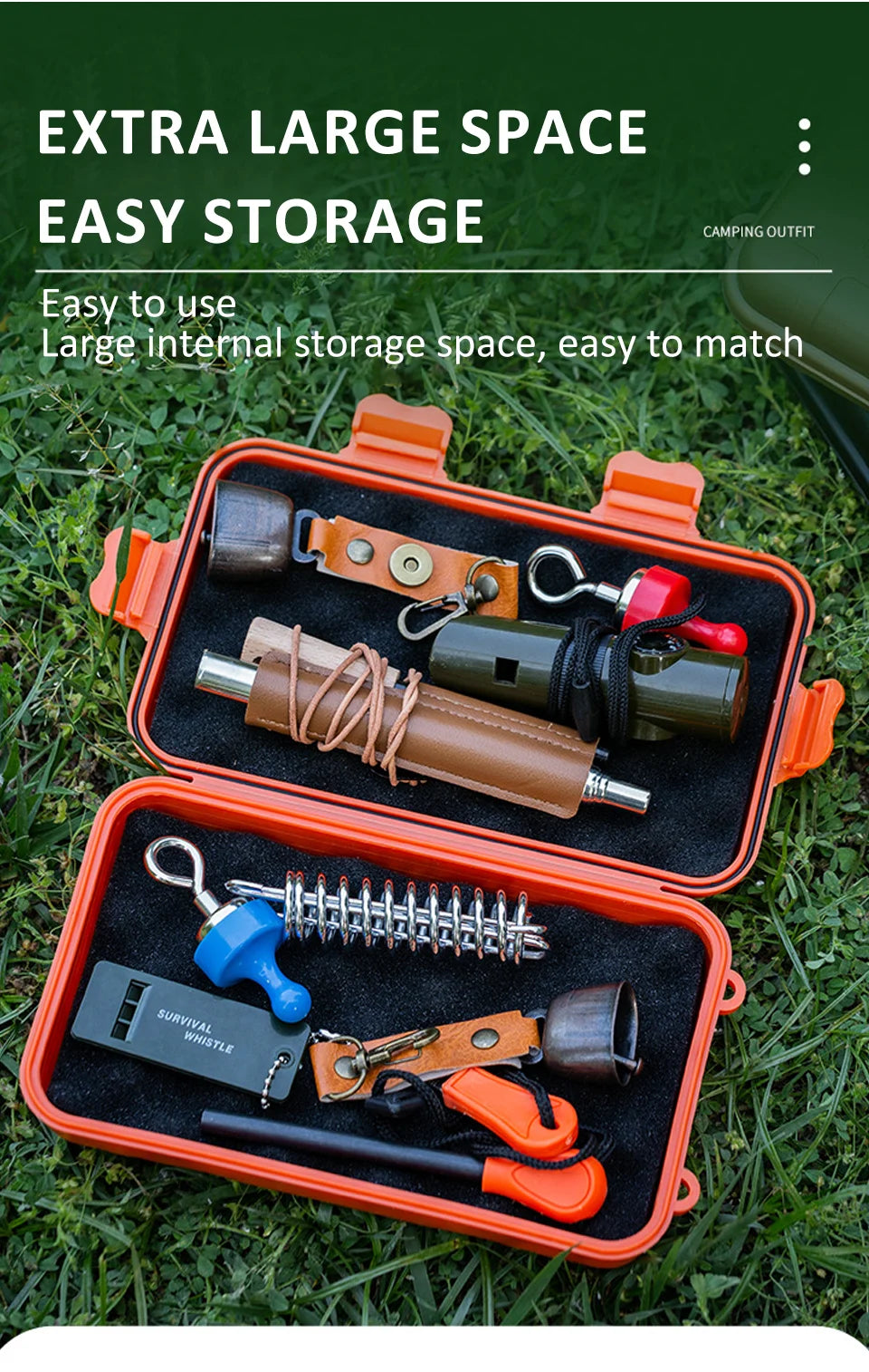 S/L/XL Size Outdoor Plastic Waterproof Sealed Survival Box Container Camping Outdoor Travel Storage Box Fishing Tackle Bag