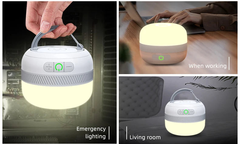 LV10 Outdoor LED Camping Flashlight 230 Hours Rechargeable Camping Lantern with Magnet Lighting Fixture Portable Emergency Light