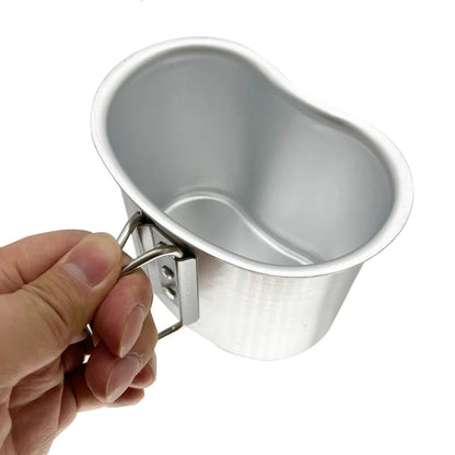 Outdoor Multifunctional Kettle Combination Aluminum Lunch Box Warm Army Camouflage Camping  Kettle Set Survival Gear