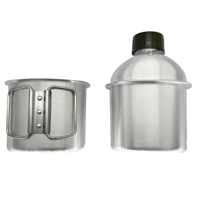 Outdoor Multifunctional Kettle Combination Aluminum Lunch Box Warm Army Camouflage Camping  Kettle Set Survival Gear