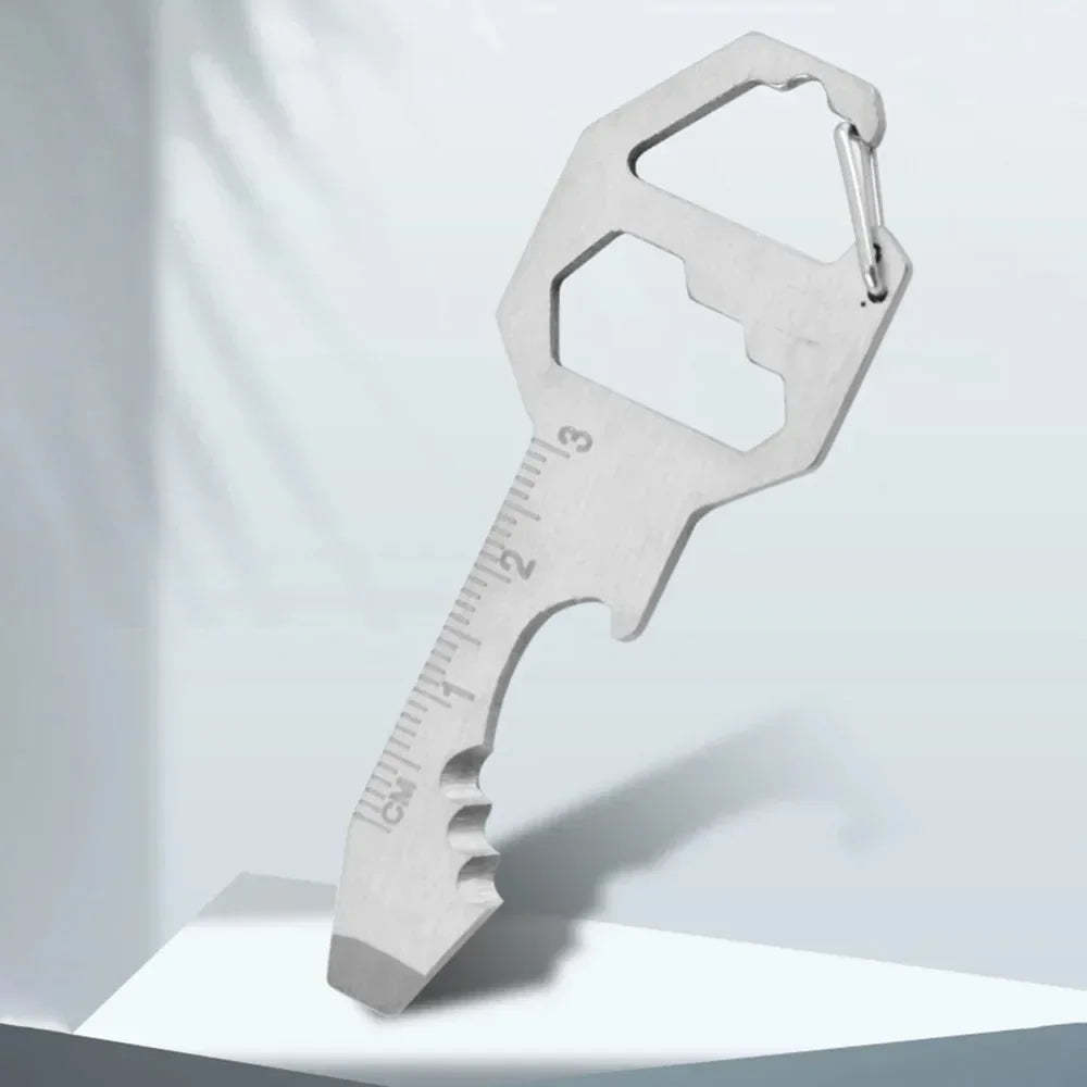 1PC Compact Outdoor Survival Bottle Opener Wrench Screwdriver Pocket EDC Multi Tool Keychain Outdoor Survival Gear Gadget