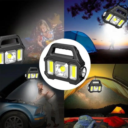 Emergencies Work Light Camping Light USB and Solar Charging Beam Flashlight D5QD
