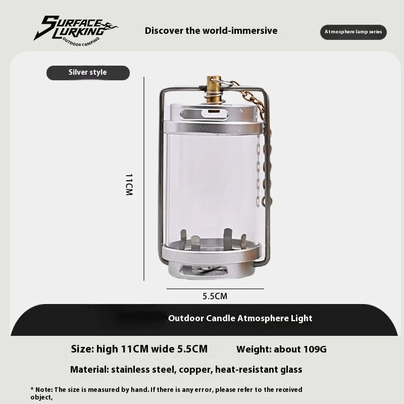 MOUNTAINHIKER GOPEAK Outdoor Candle Light Set Picnic Camping Retro Decorate Ambience Light Creative Desktop Bedside Candle Light